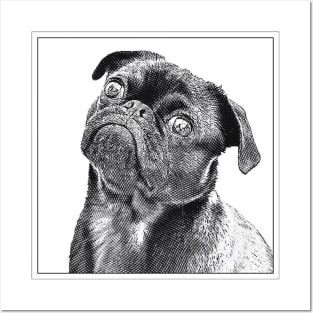 Pug Shot Stamp Posters and Art